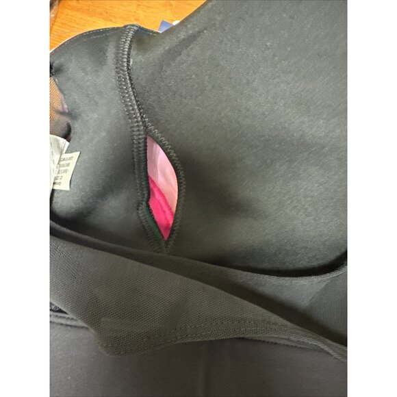 Reebok Plus Lux Colorblocked Racerback Sports Bra Women's 3X (22-24W )Black/Pink - Picture 10 of 10